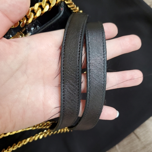 Saint Laurent suede classic tote double chain - Picture 4 of 8